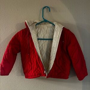 Vibrant Red Kids Quilted Puffer Jacket